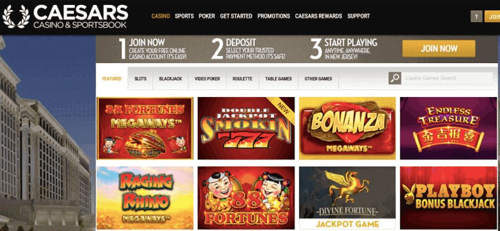 caesars online casino review nj games